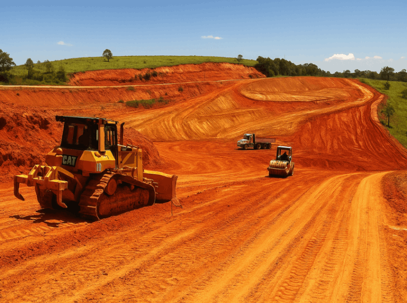 Obras de infraestrutura e construção pesada
